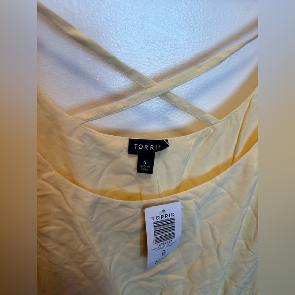 Torrid NWT Size 4 Yellow Dess Braided Straps , tie back - Picture 5 of 8